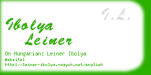 ibolya leiner business card